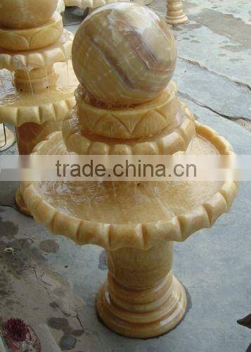 Marble stone ball with water fountain bases decorative for garden