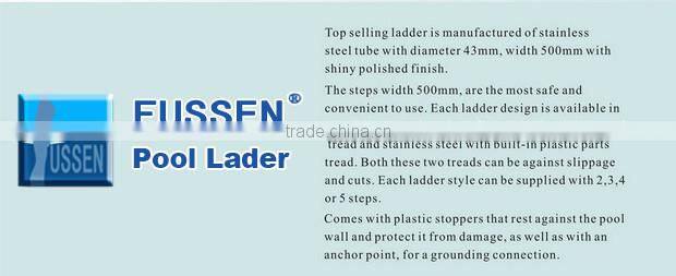 Super price stainless steel Swimming Pool Ladder with Anti-slip Step