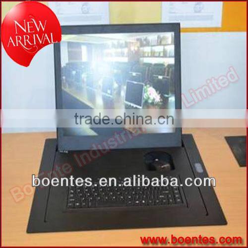 LCD Screen Motorized Flip Up Tuner with Keyboard&Mouse for Conference Monitor System
