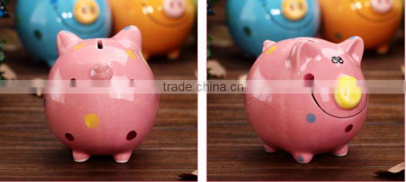 wholesale cheap colorful ceramic piggy bank