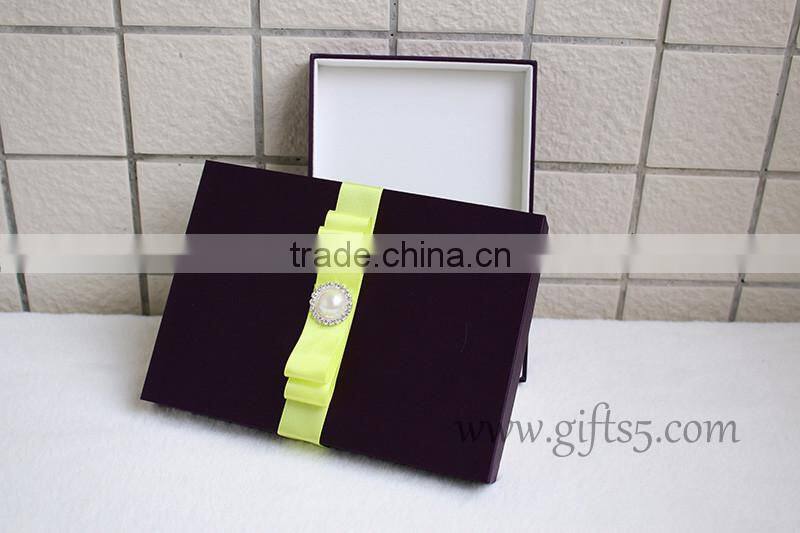 Wedding invitation decorative silk gift boxes made in china