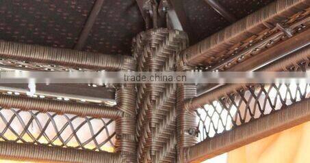 Outdoor building material rattan/wicker sun room green house winter garden house