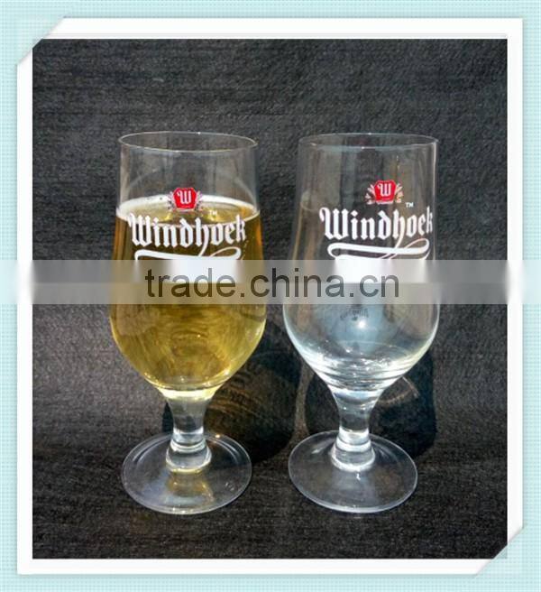 Hand blown beer goblet mouth blow beer glass cup with high quality