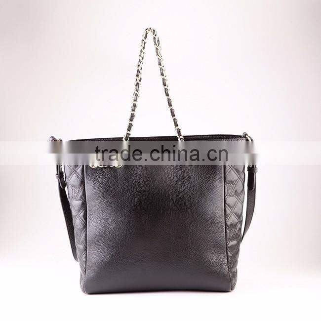 5154-New arrival design high end logo embroidery soft leather tote bags
