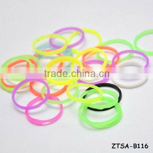 Colorful Braid Loom Rubber Charm Bracelet ZTSA-B113