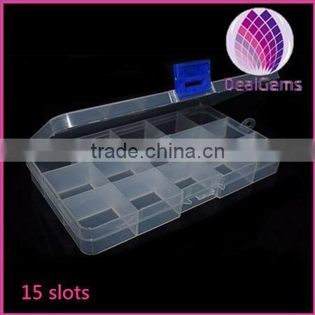 diy jewelry tools 10/15 slots plastic case for loose beads wholesale price