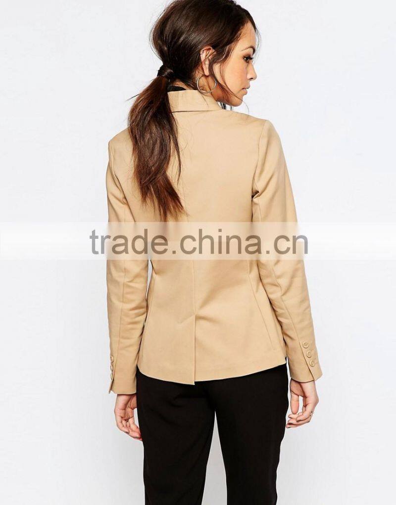 OEM custom made high quality Fall Work woman fashion design jacket blazer clothing