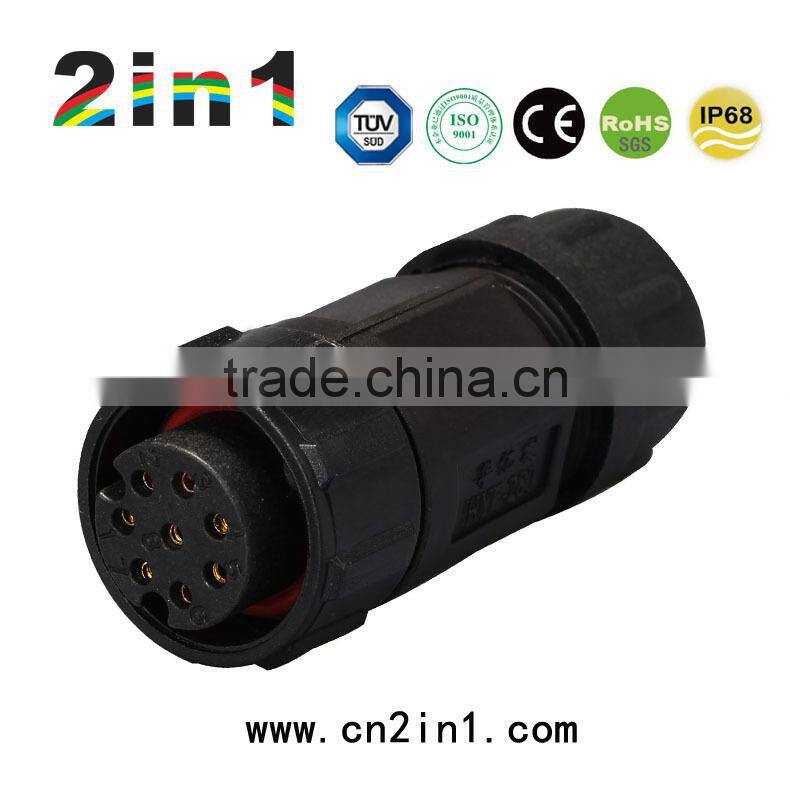 SK19-8P IP67 Soldering Electric Cable Wire Waterproof Connector