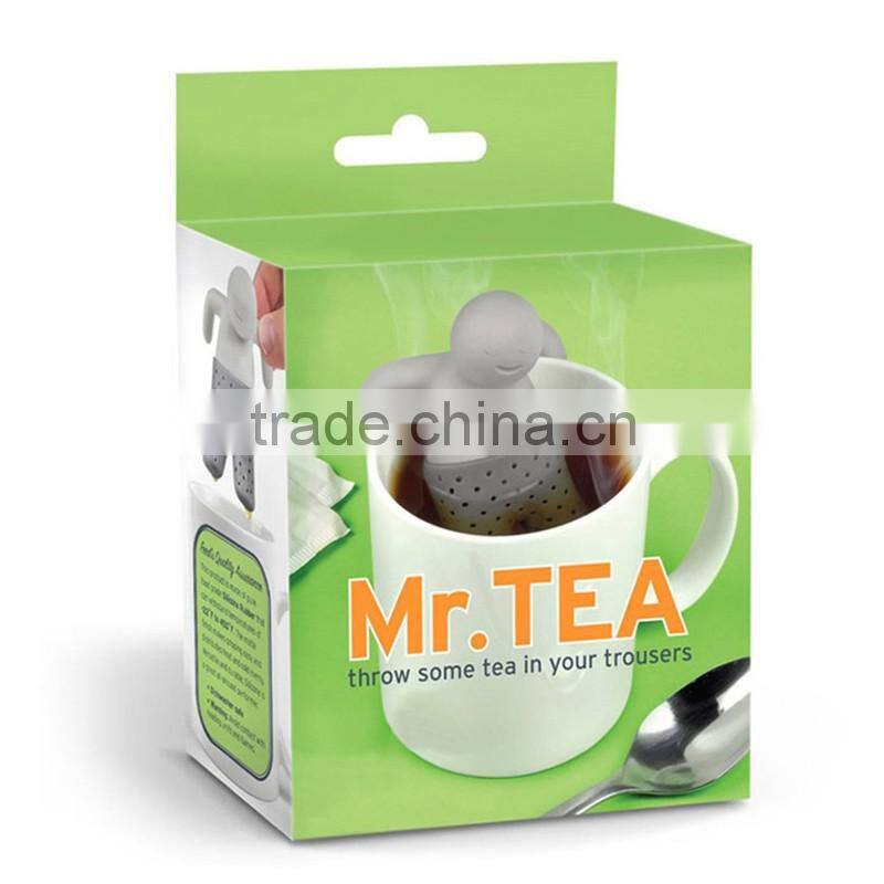 Silicone Tea Infuser Mr and Mrs Tea, Set of 2, Grey and black; Mr and Mrs Tea silicone tea strainer with Set of 2 Grey and pink
