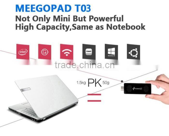 Meegopad T03 Quad Core Win+Android With Smart Quiet Fan Mini Pc 2Gb / 32Gb Intel Quad-Core Wifi Bluetooth Meegopad T03 Mini Pc