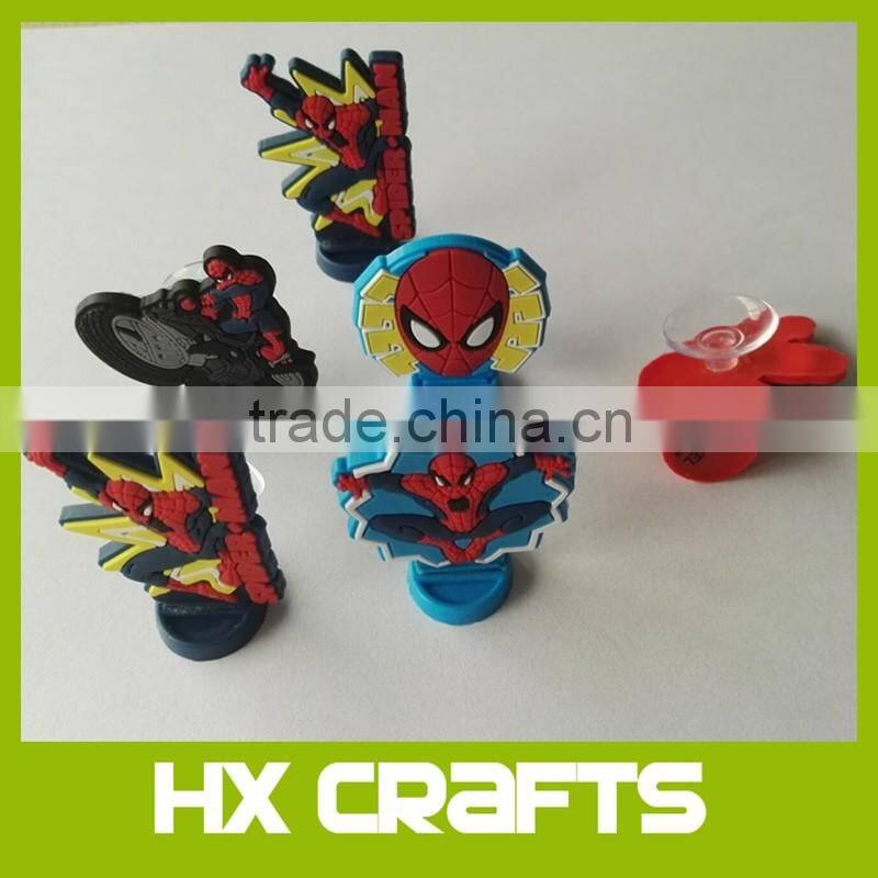 2016 new license promotional cartoon design soft PVC suction cup,3D suction cup