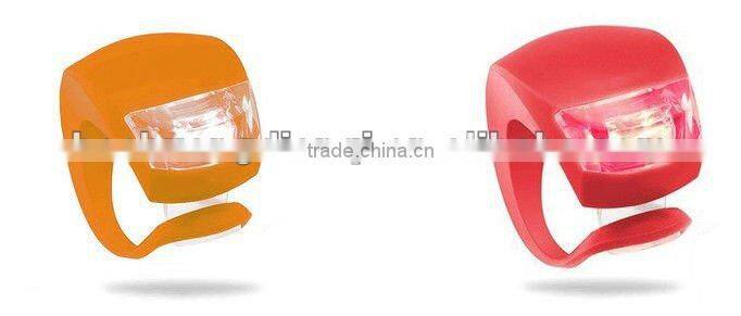 high brightness cycle warning bike light mini silicone led bicycle light