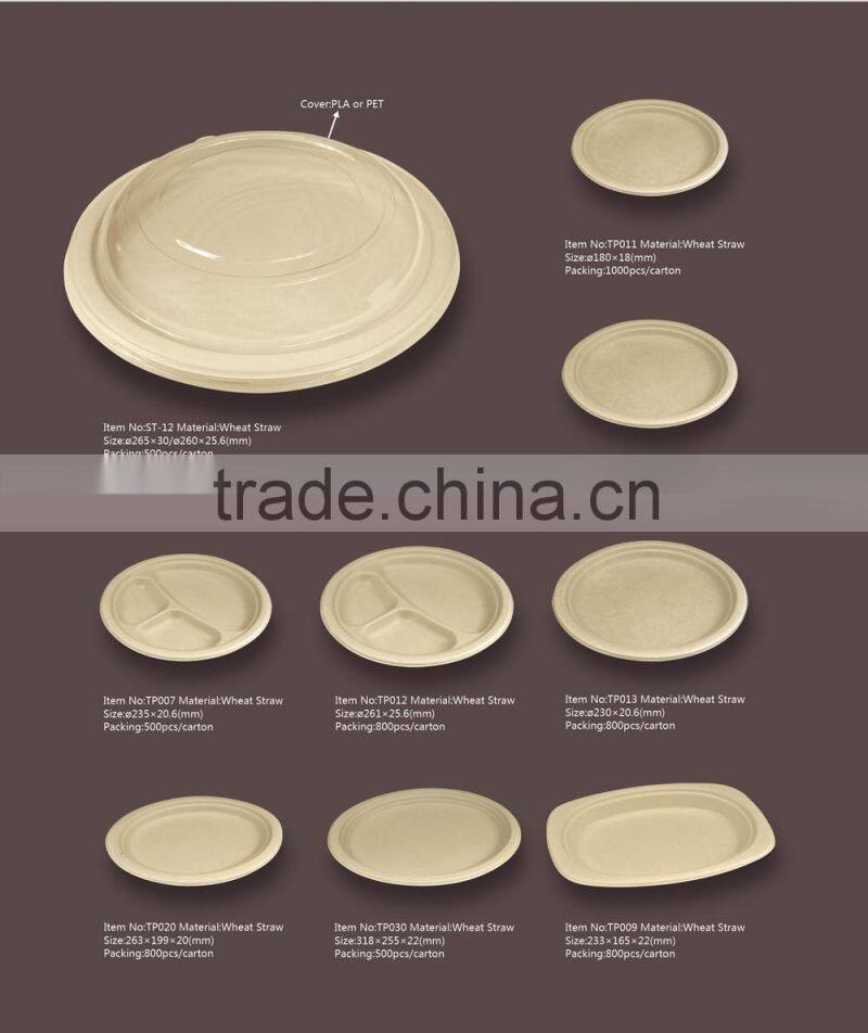 High quality wheat straw pulp bowl
