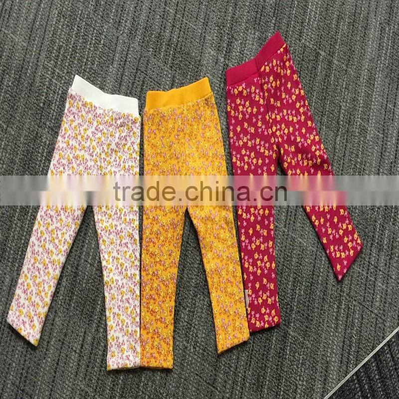 Wholesale custom children or kidns girl print thick polar fleece warm winter pants