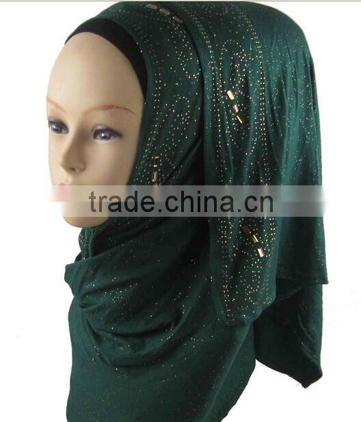 2016 new design hot stamping gittering muslim hijab scarf