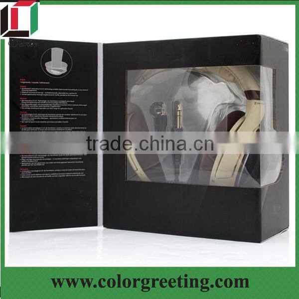 High end luxury magnetic closure folding lid headphone packaging box