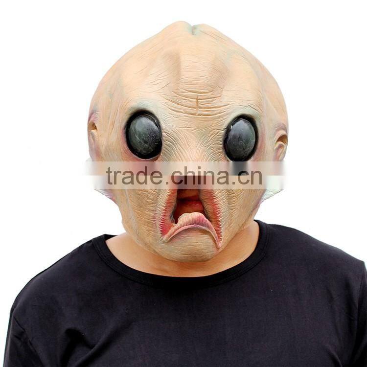 Halloween Rubber Human Alien Head Latex Mask
