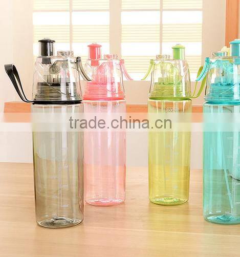 transparent portable water bottle joyshaker with filter