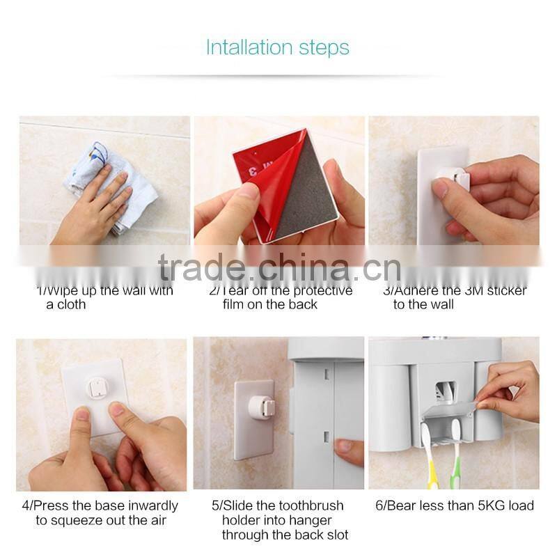 shenzhen Cosylife Toothbrush and Toothpaste squeezer Rinse Cup Holder Set for family organizer