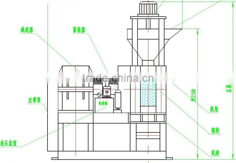 hydraulic high pressure Calcium oxide briquette machine