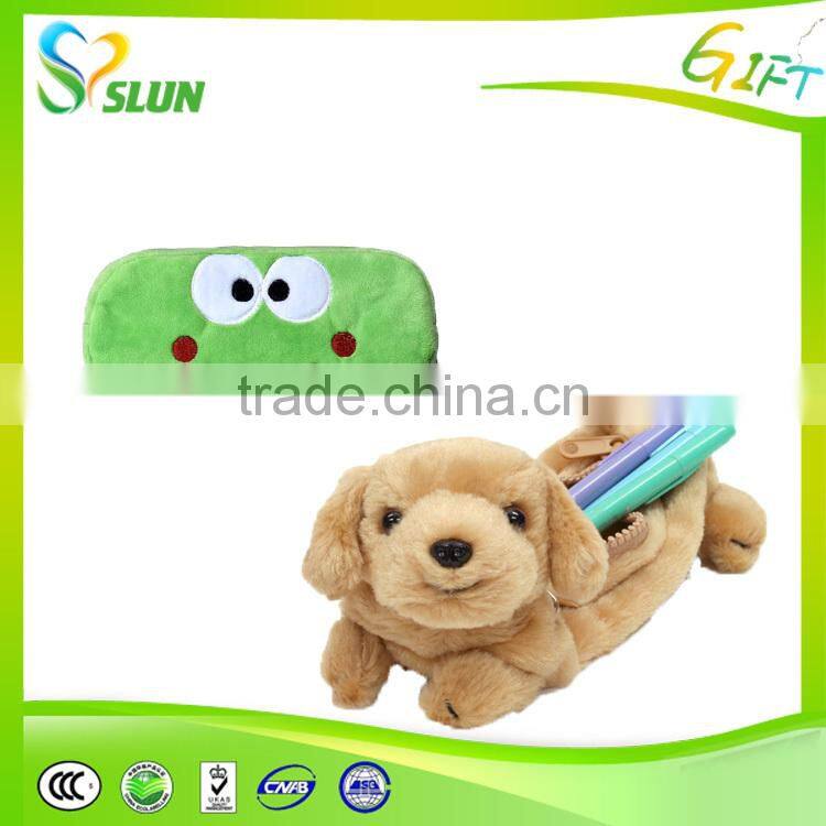 korean fashion cute smiley face pen pencil bear plush cosmetic pencil bag wholesale in yiwu
