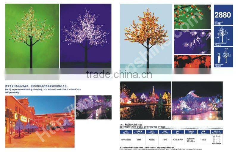 outdoor metal christmas trees with colorfull leds