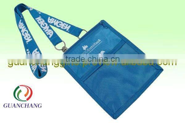100% polyester lanyard with PVC card holder