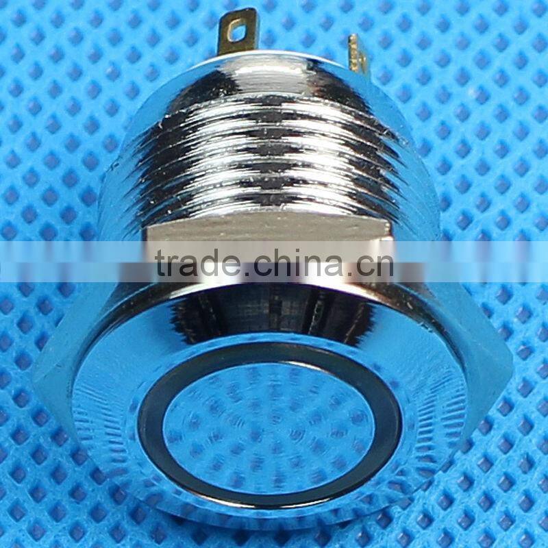 16mm ring led 12v illuminated switch