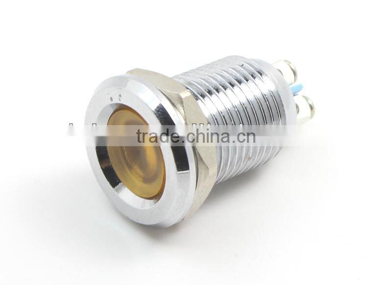 12mm metal 24 volt led indicator lights GQ12CS-D