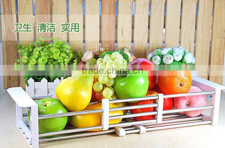 Kitchen stainless steel sink vegetable storage Strainer Drain Basket