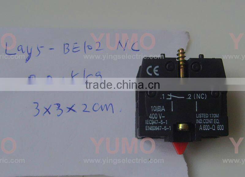 LAY5-BE102 NC push button auxiliary contact