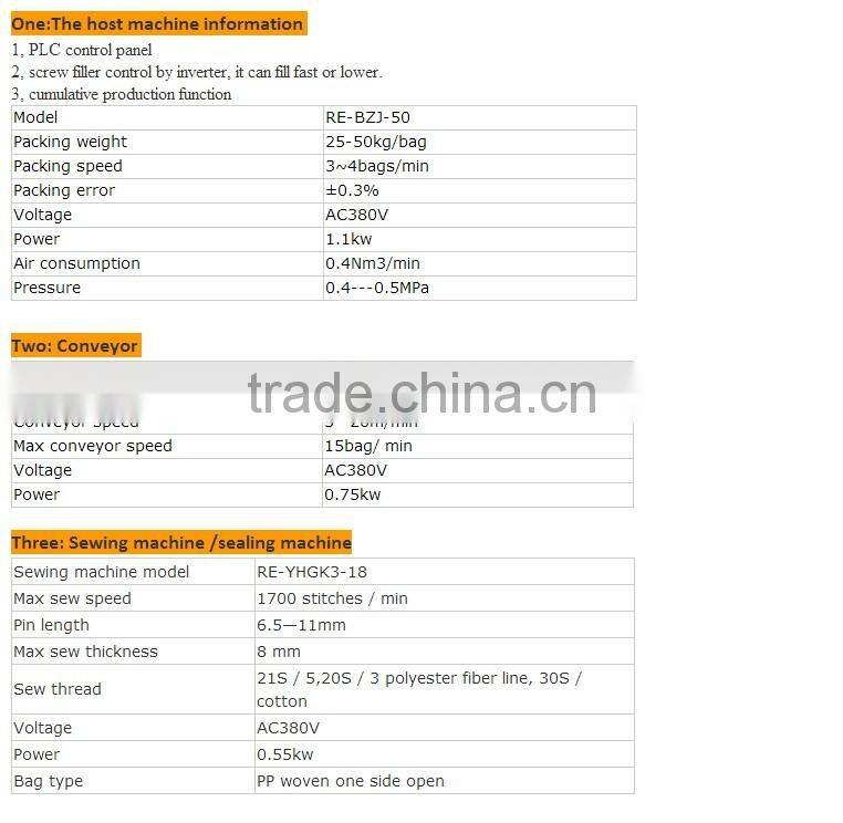 automatic wheat flour powder packing machine