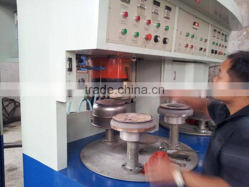 Composite pan bottom heating brazing machine