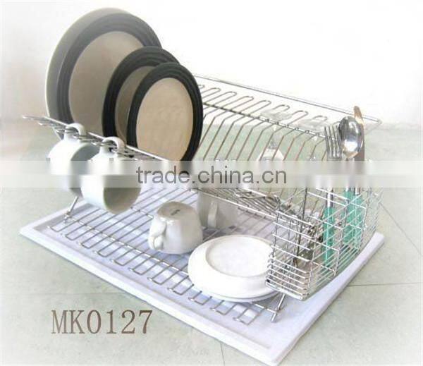 Hot Sale 2 Tier Kitchen Metal Corner Dish Rack