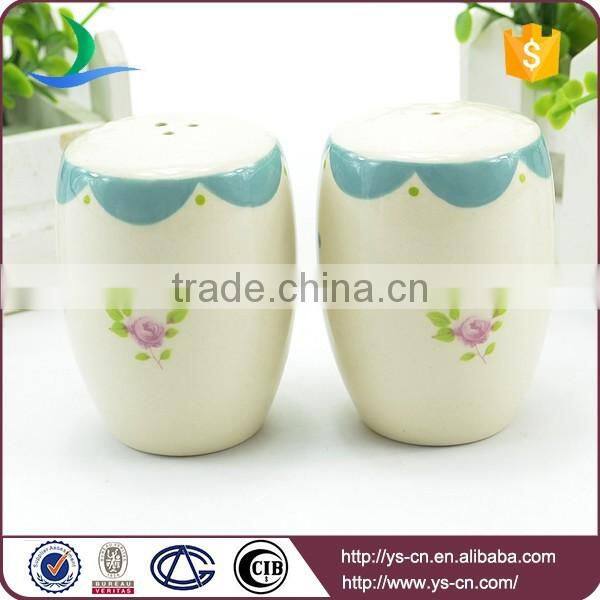 YSpp0007 Elegant flower rose shape salt and pepper set for dining-table