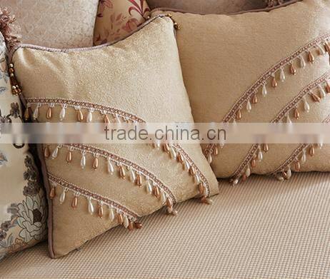 New classic living room furniture solid wood vase carving fabric corner sofa set