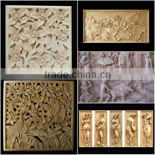 Natural Marble Leaf Relief Carving