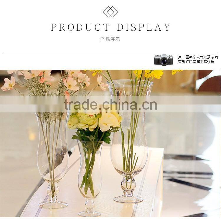 Home wedding table decor high transparent flower arranging glass containers