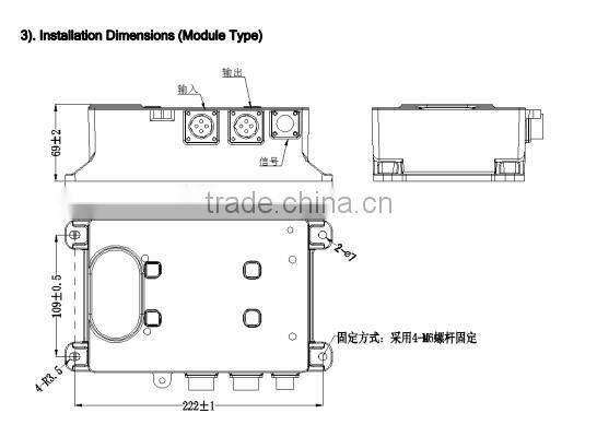 3.3 kw waterproof HF PFC battery charger with auxiliary output power