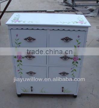 HOT europe wooden rattan/antique furniture design cabinet