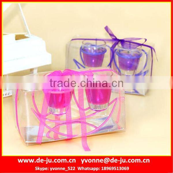 Rose Color Gel Wax Stainless Steel Holder Cup For Candles