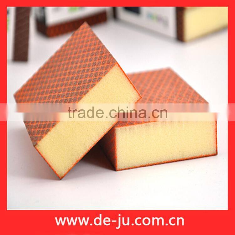 Dark Orange Cleaning Sponge Abrasive Scouring Pad