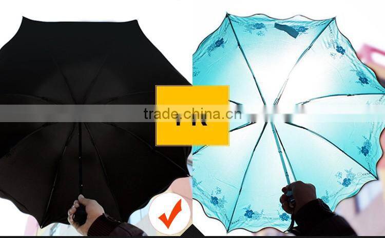 Strong Sun Flower Decoration Umbrella, Folding Umbrella