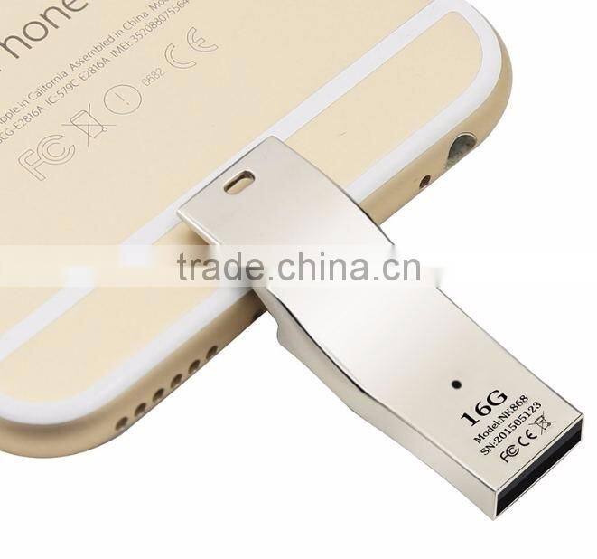 Metal Pen drive USB memory stick mobile Otg Micro Usb Flash Drive 8G 16G 32G 64GB For iPhone
