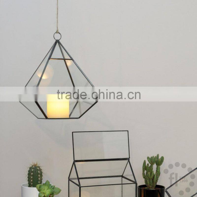 Yiwu direct wholesale,cheap price Cacti Holder Case & Glass Terrarium Diamond