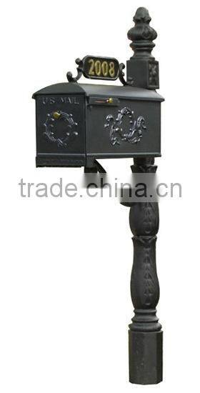 Cast iron decorative antique standing mailbox