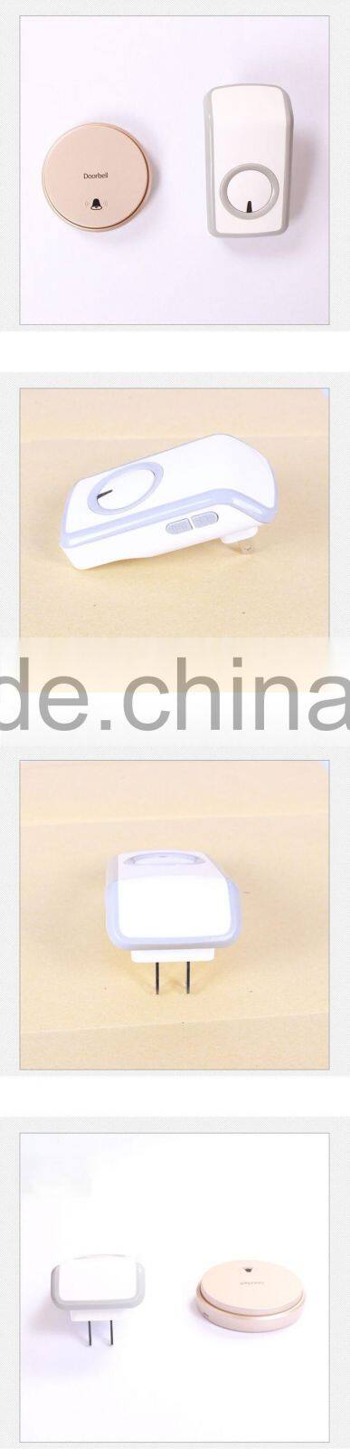 Round Battery free self-powered wireless control door bell