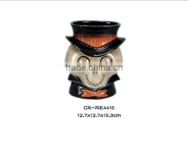 ceramic pumpkin --dolomite candle holder--electricplate finished pumpkin--Halloween Pumpkin Candle Holder