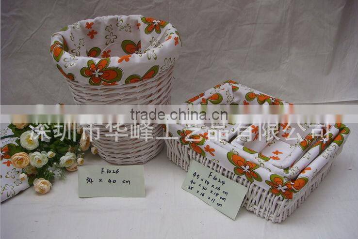 wicker basket for plant and flowers