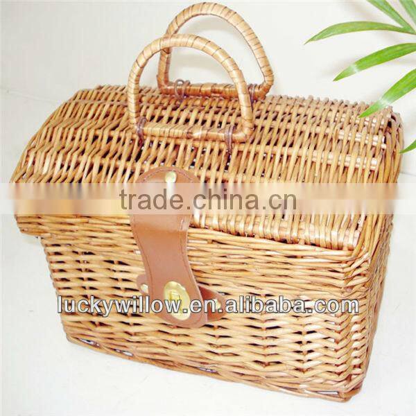 rectangle large wicker storage basket with lids